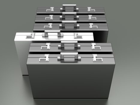 A special Briefcase. 3D rendered Illustration.