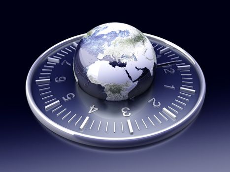 World time. 3D rendered Illustration. 