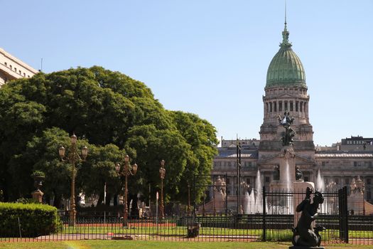 The Congress building in Buenos Aires, Argentina.