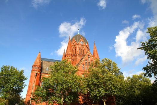 Church "Zum heiligen Kreuz" in Kreuzberg, Berlin, Germany.