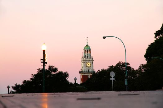 The Monumental Tower or "English Tower" (Torre de Ingleses) in Retiro, Buenos Aires, Argentina.