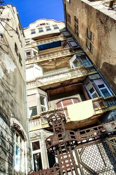 Abandoned Building in Budapest, Hungary, Europe.