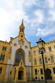 Historic architecture in Sopron, Hungary, Europe.