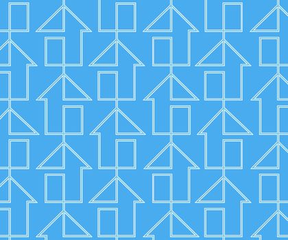 abstract background or fabric pattern houses blue line