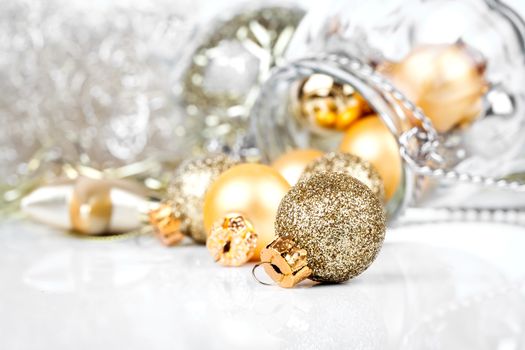 Christmas decoration on abstract background