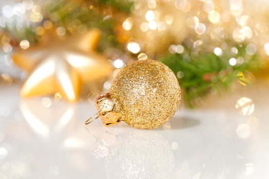 Christmas decoration on abstract background