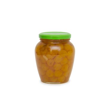  jam glass jar isolated on white background