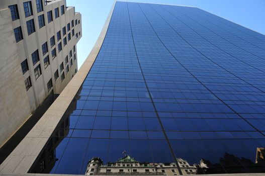 View of the building from below in New York