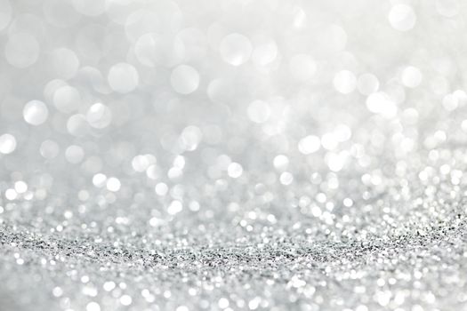 Abstract silver bokeh background with texture