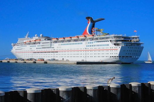 Vacation day in Key west , with funny ship .