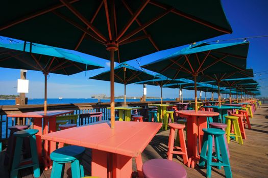 Color for pier of key west , florida , USA.