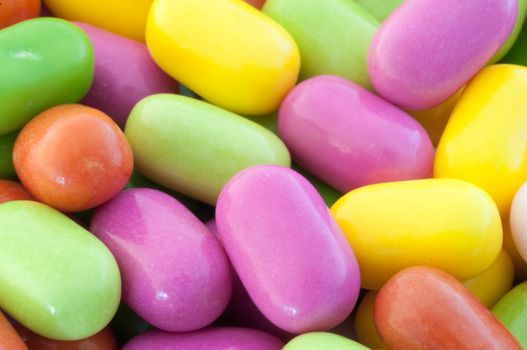 beautiful background of colored and various candy or pills