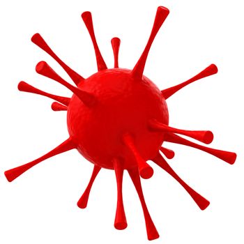 3d generated picture of a virus isolated on white