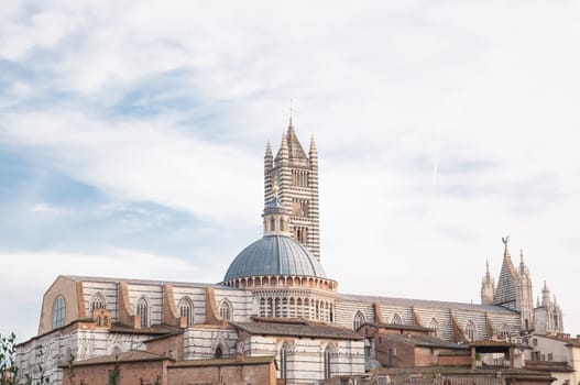 landscape of Baptistery of Siena, Tuscany, Italy.