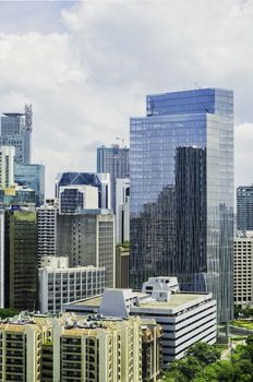 Modern green buildings in Makati City, Manila, Philippines