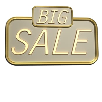 High Quality Big Sale product badge isolated on white.