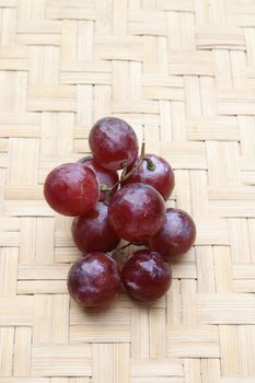 red grapes on the pannier.