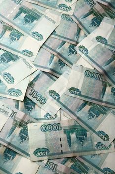 One hundred rubles banknote background