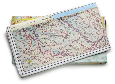 Road map plan on white