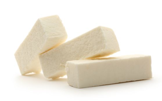 White marshmallow sticks on white