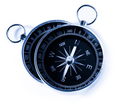 Compass on the white background