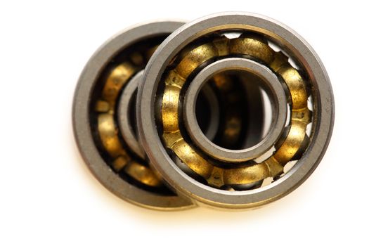 Ball bearing on white background