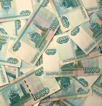 One hundred rubles banknote background