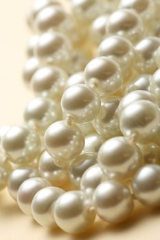 String of white pearls 
