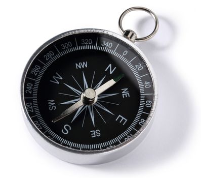 Compass on the white background