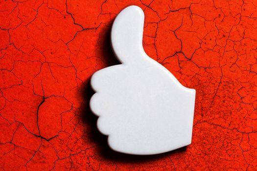 Thumb up okay sign badge