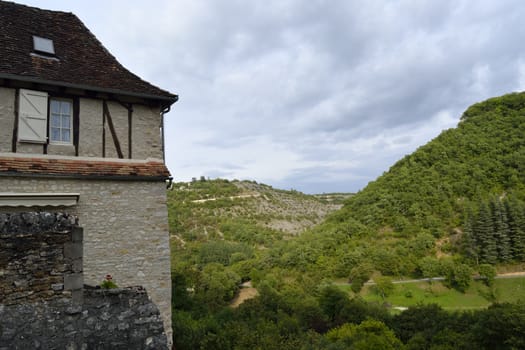 house and forest, Rocamadour, France