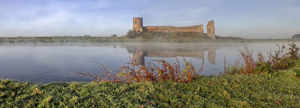 The fortified medieval castle with tower in Kolo city