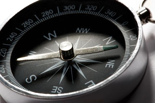 Compass on the white background