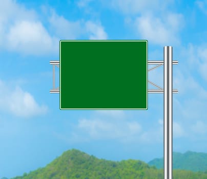 Road Sign concepts and Sky background.