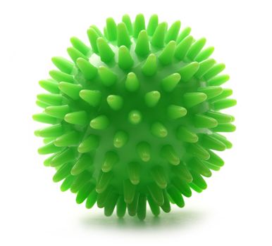 One massage ball on white