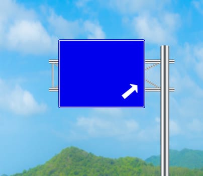 Road Sign concepts and Sky background.