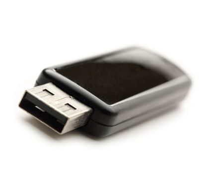 Usb flash drive on the white background