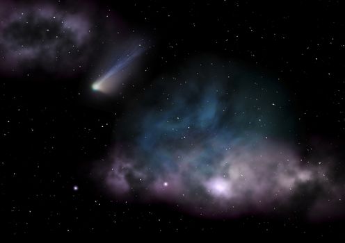 Star field in space a nebulae and a gas congestion. "Elements of this image furnished by NASA".