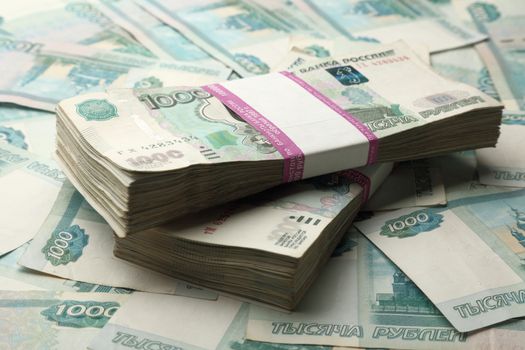 One hundred rubles banknote background