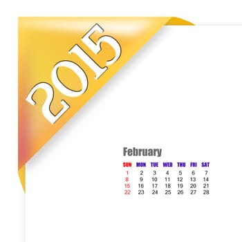 February 2015 - Calendar series with coner fold design