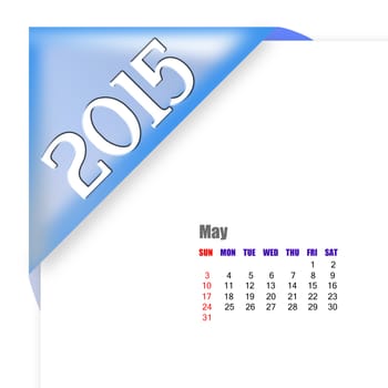 May 2015 - Calendar series with coner fold design