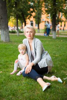 Portrait of a mother with her 2 years old child