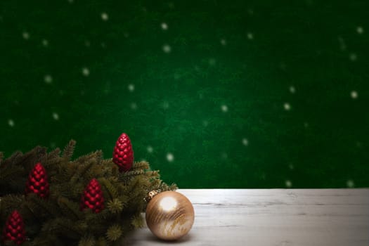 advent time or Christmas card with festive background and copyspace