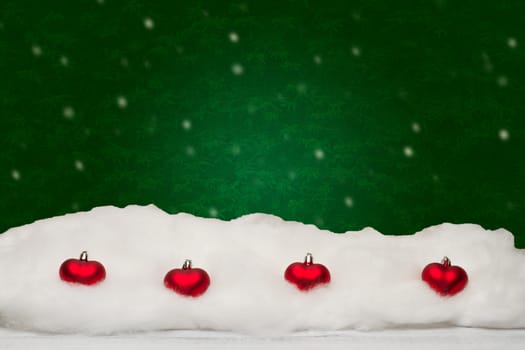 advent time or Christmas card with festive background and copyspace