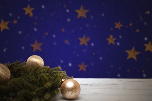 advent time or Christmas card with festive background and copyspace