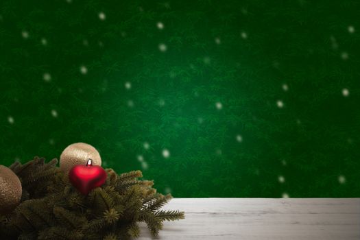 advent time or Christmas card with festive background and copyspace