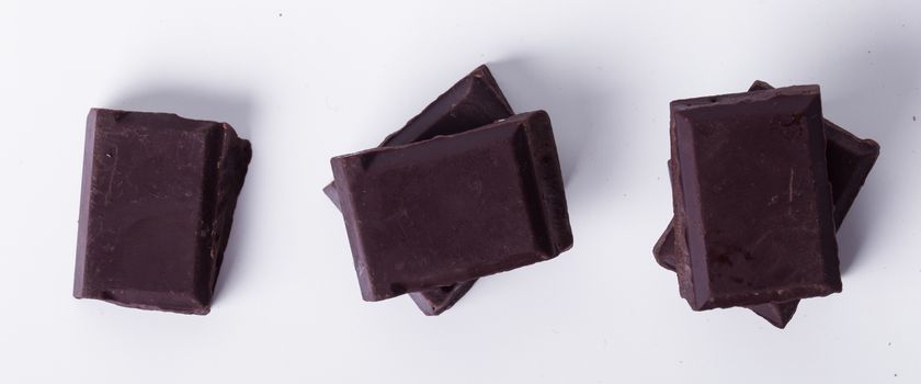 Sweet chocolate on a white background