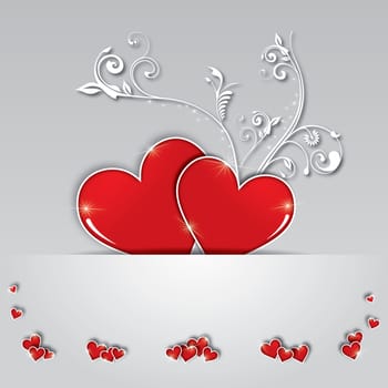 Valentines Day, love, greetings card, composition, romantic