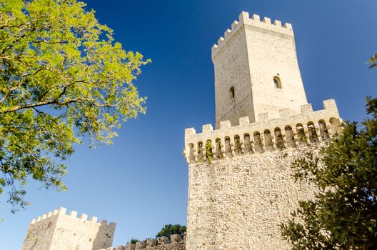 Balio Towers, a medieval fortification in Erice, Sicily, Italy