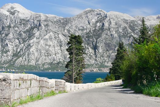 The Bay of Kotor view in spring